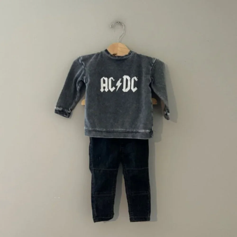 $10 ADD ON H&M AC/DC sweatshirt set 18M Zara Old Navy Little‎ Co. Cotton On Gap